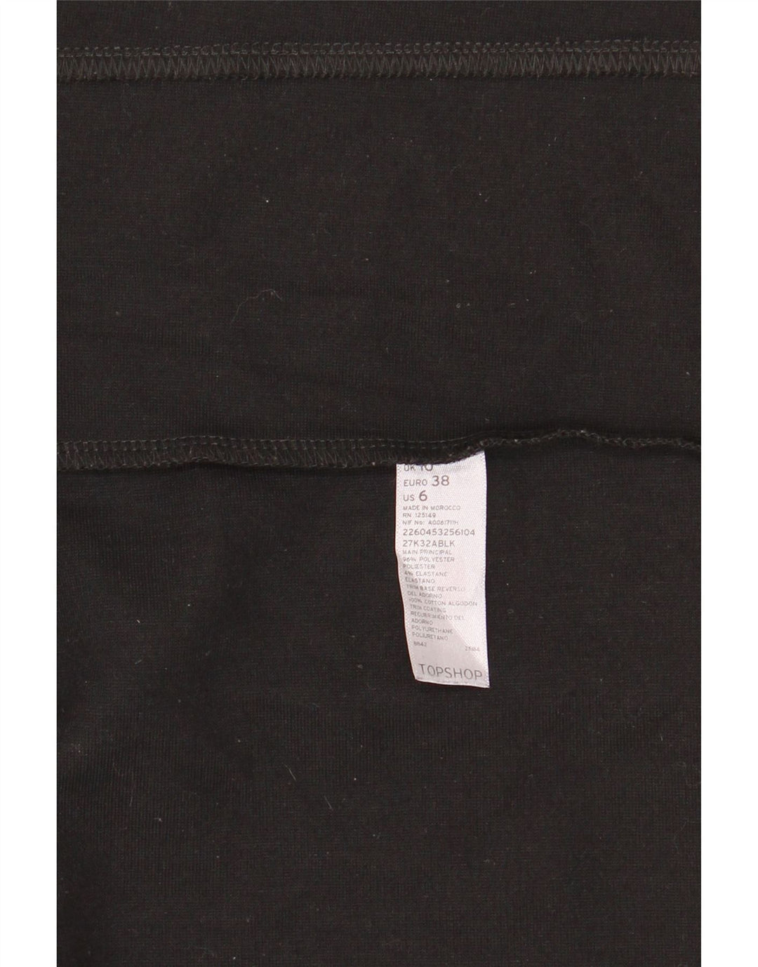 Topshop Womens Pencil Skirt UK 10 Small W28 Black Polyester