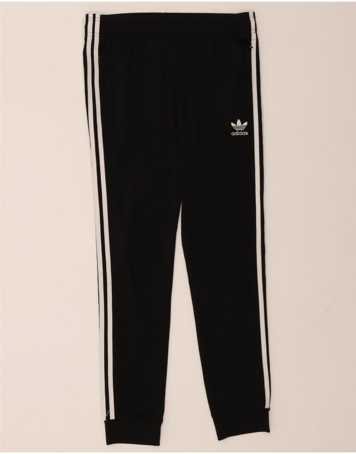 ADIDAS Womens Tracksuit Trousers Joggers UK 14 Medium  Black Polyester Vintage Adidas and Second-Hand Adidas from Messina Hembry 