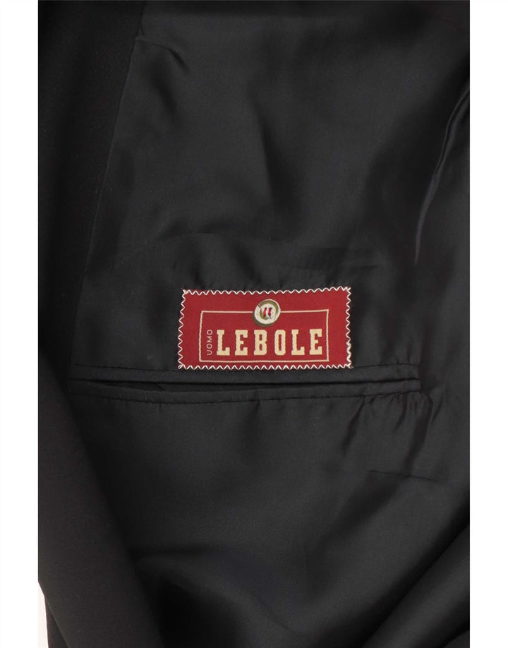 Lebole Veste blazer à 1 bouton pour homme UK 40 Large Noir