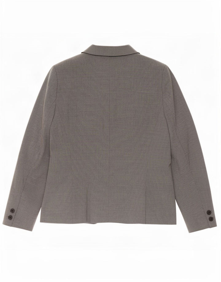 Jaqueta blazer feminina Zara com 1 botão EU 42 grande cinza houndstooth poliéster