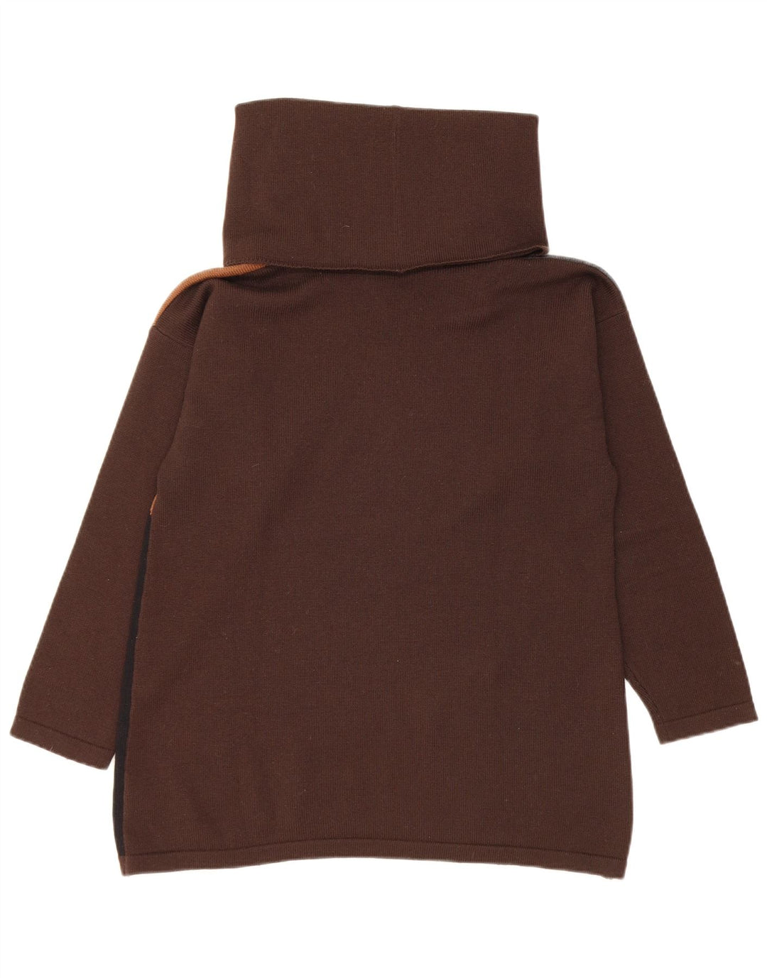 Luisa Spagnoli Womens Roll Neck Jumper Sweater UK 14 Medium Brown
