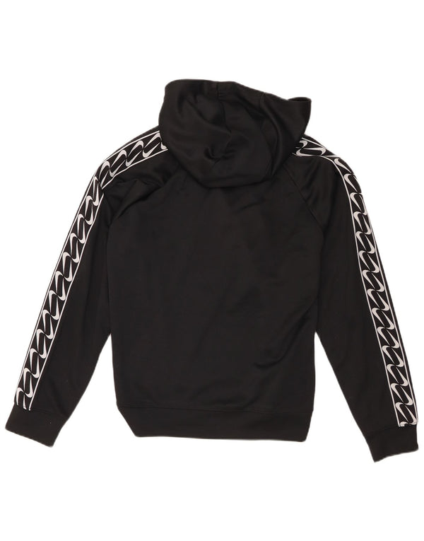 Nike Womens Graphic Oversized Hoodie Pullover UK 6 XS Schwarz Polyester