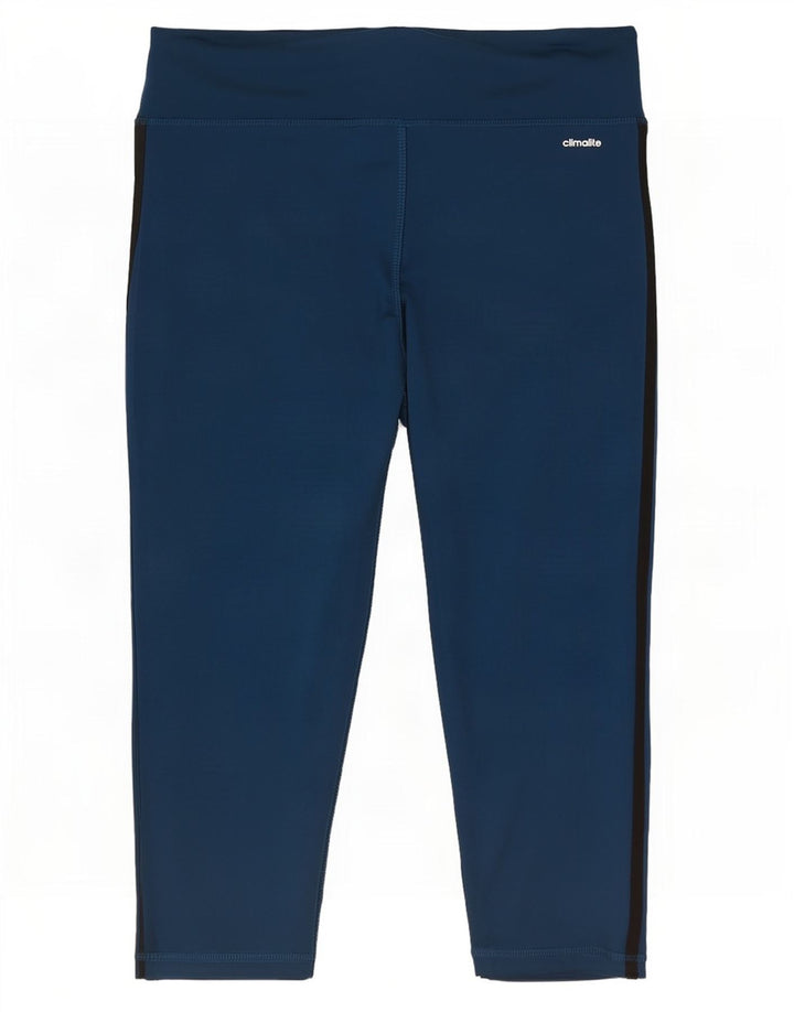 Leggings Adidas Capri da donna UK 12/14 Poliestere blu medio