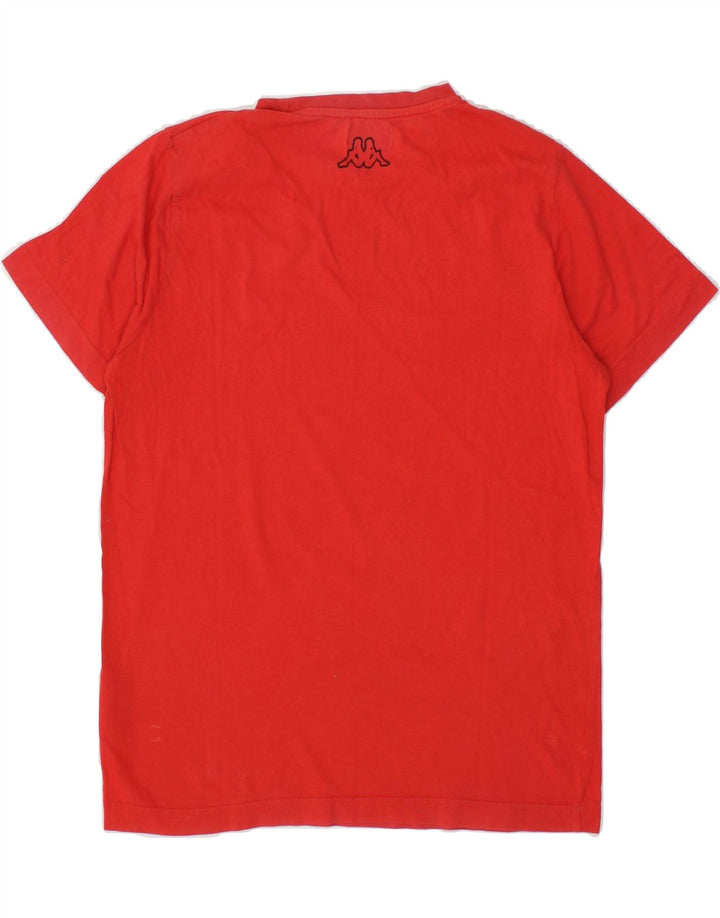 KAPPA Womens Graphic T-Shirt Top UK 14 Medium Red Cotton Vintage Kappa and Second-Hand Kappa from Messina Hembry 