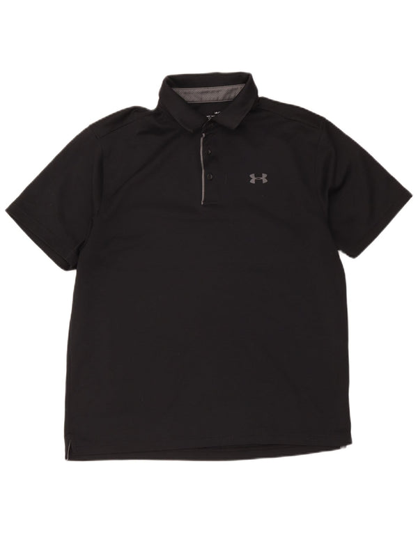 Under Armour Herre Polo Shirt Stor Sort Polyester