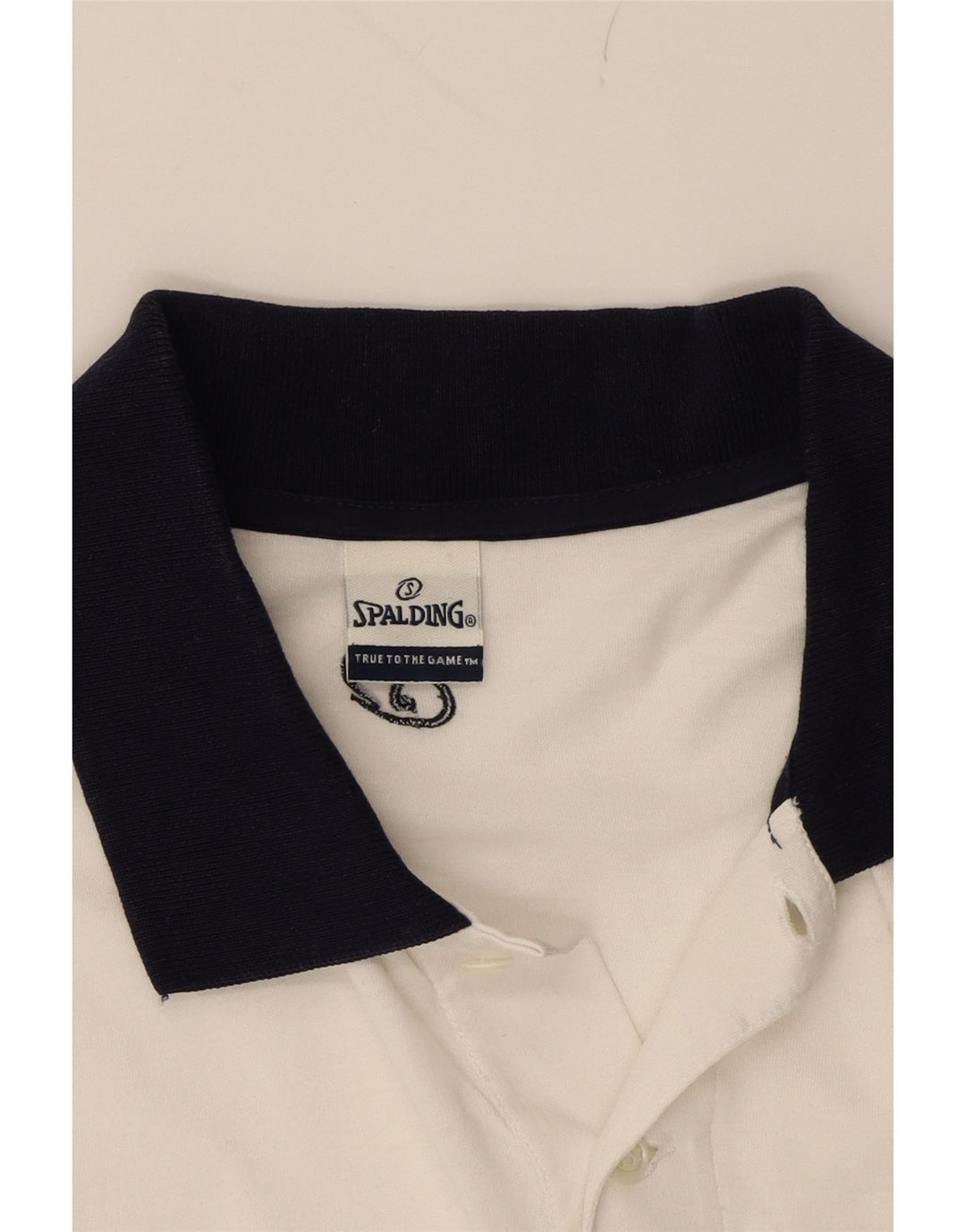 SPALDING Mens Polo Shirt Medium White Colourblock Cotton Vintage Spalding and Second-Hand Spalding from Messina Hembry 