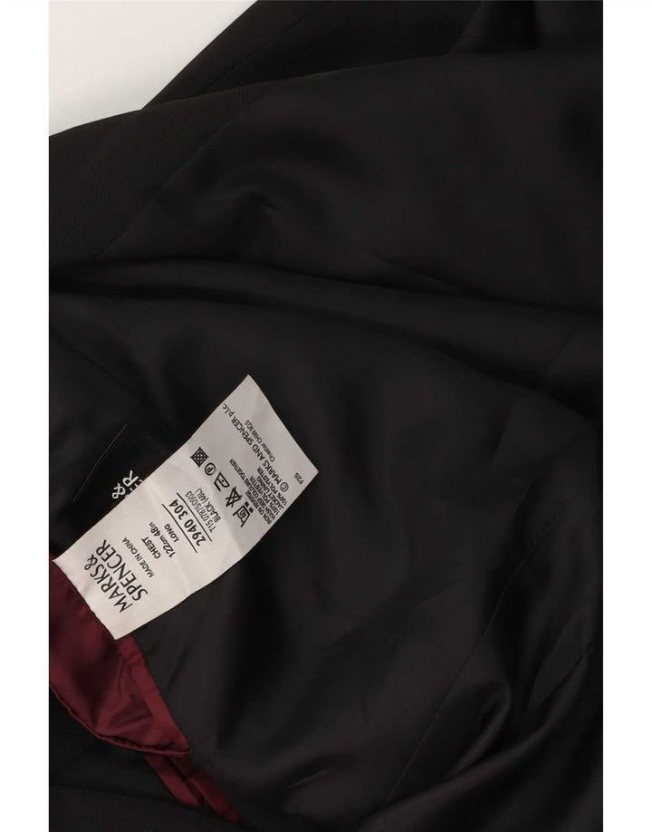 Marks & Spencer muška jakna sa 3 gumba UK 48 2XL crni poliester