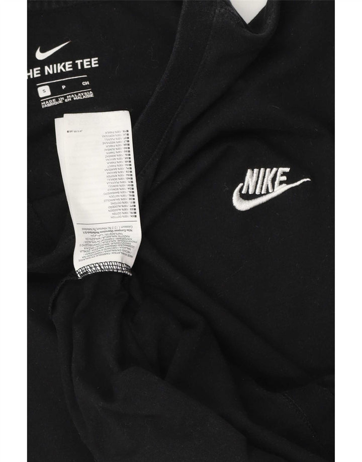 Nike Herren T-Shirt Top Small Schwarz Baumwolle