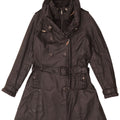 KHUJO Trench Coat til kvinder UK 18 XL Sort Polyester