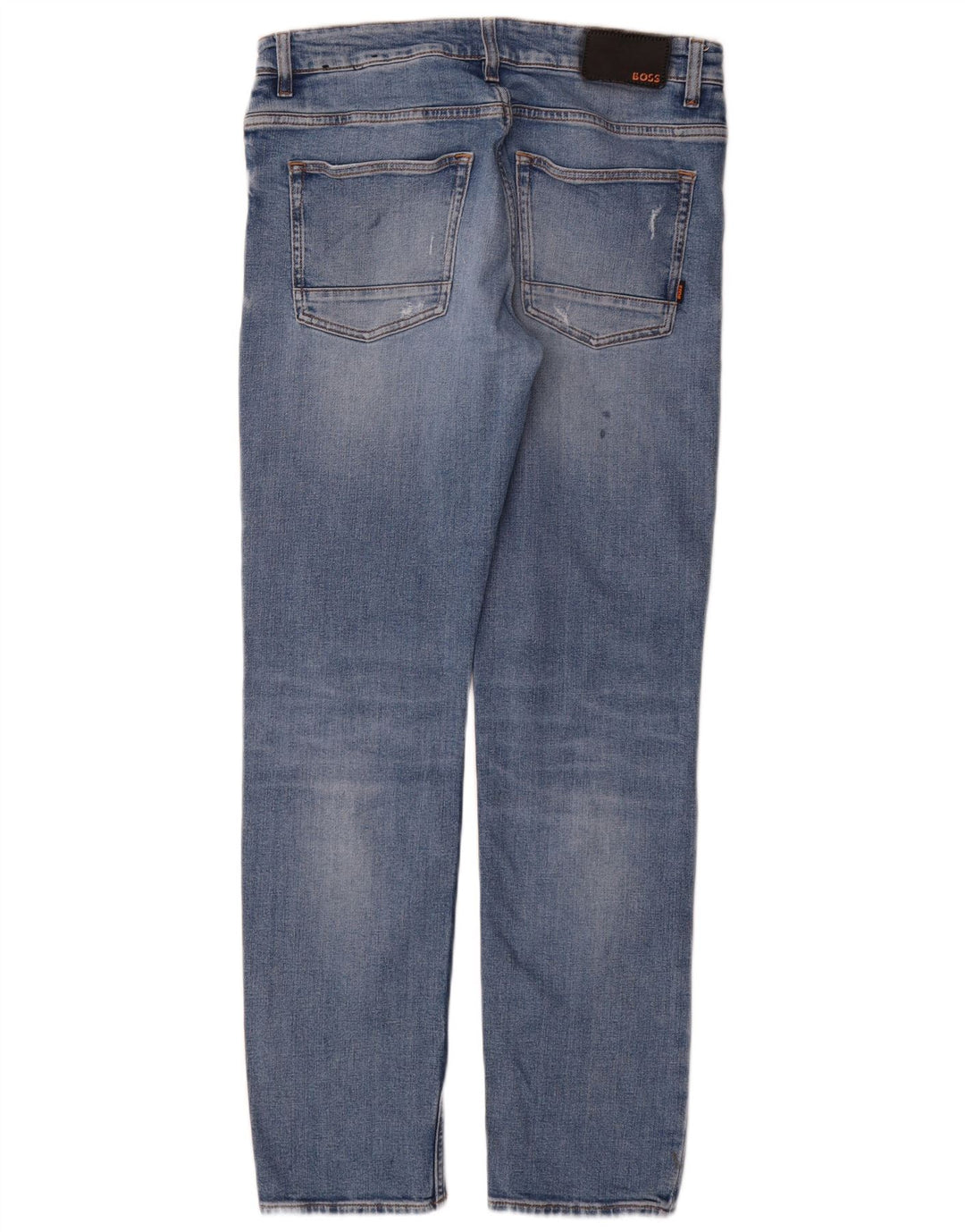 Hugo Boss Mens Distressed Slim Jeans W32 L32 Blue Cotton