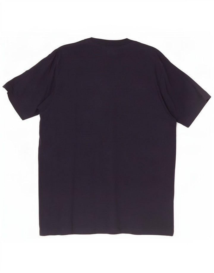 Adidas Mens Graphic T-Shirt Top Medium Navy Blue Cotton
