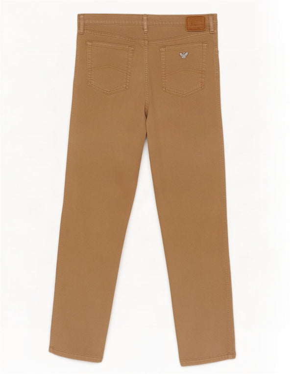 Blugi drepti pentru femei Armani W31 L26 bumbac bej