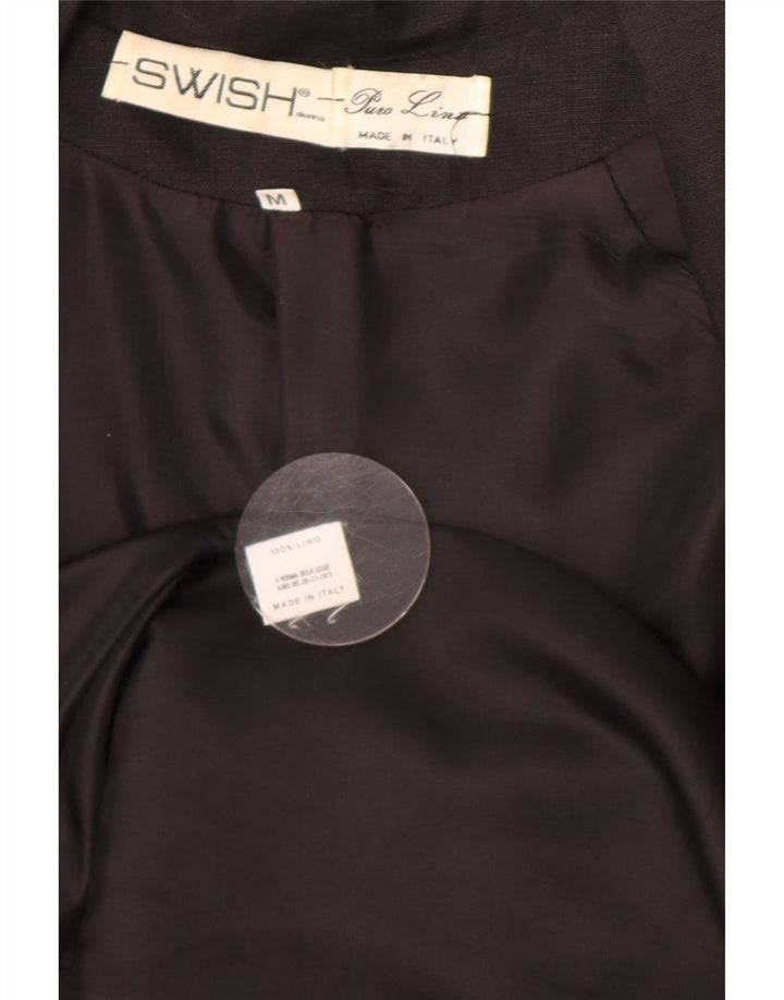 Zweireihiger, übergroßer Blazer für Damen von Swish, Gr. 14, Mittelschwarz