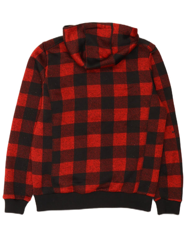 Mountain Warehouse Herre Sherpa Zip Hættetrøje Sweater Medium Rød Gingham