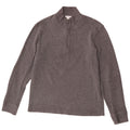 Calvin Klein Sweat-shirt à col zippé pour homme Petit gris Coton