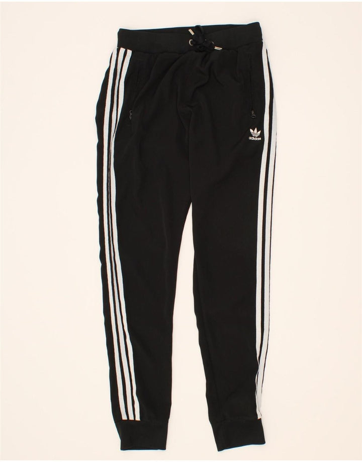 ADIDAS Womens Tracksuit Trousers Joggers IT 36 XS  Black Polyester Vintage Adidas and Second-Hand Adidas from Messina Hembry 