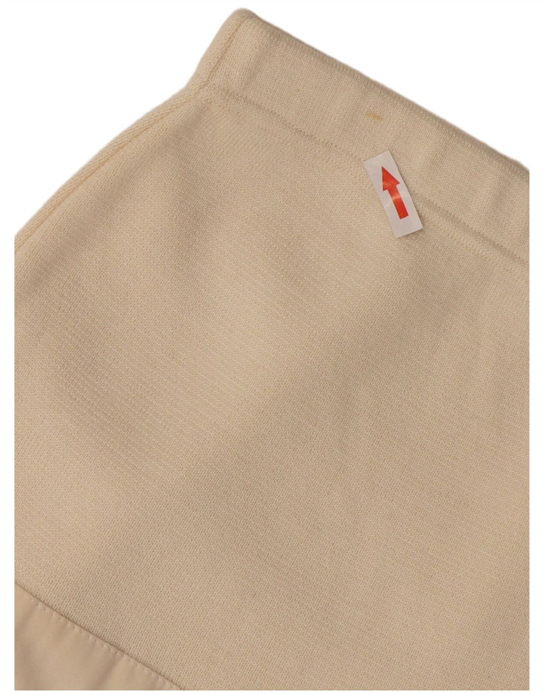 Vintage Womens Knit Midi Skirt W32 Large Off White
