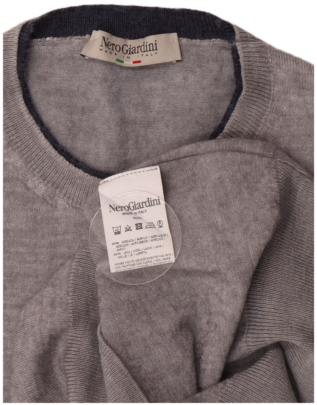 Nero Giardini Boys Crew Neck Jumper Sweater 11-12 Years Grey Flecked