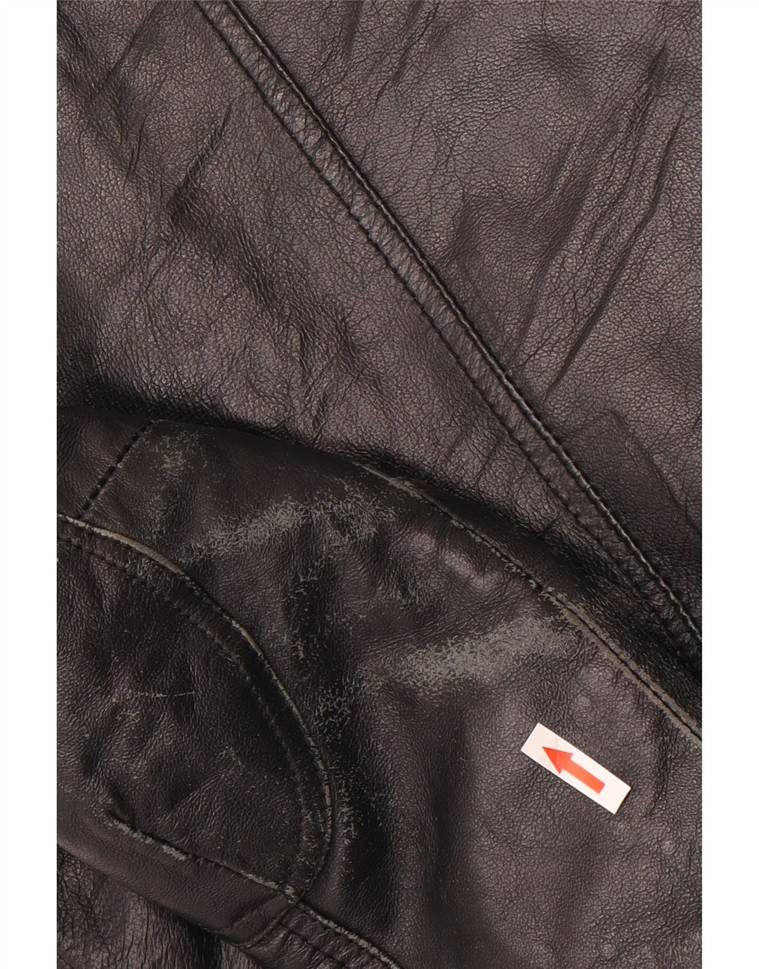 Vintage Womens Crop Leather Biker Jacket UK 10 Small Black Leather