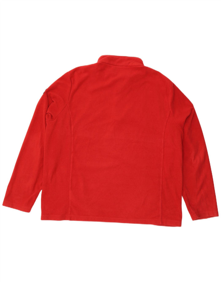 TOG 24 Mens Zip Neck Fleece Jumper 2XL Red Polyester