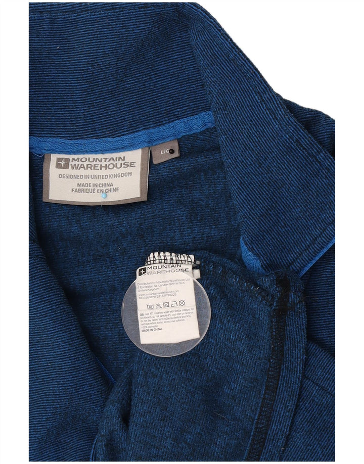 Mountain Warehouse Mens Pulôver Treino Top Listrado Azul Grande