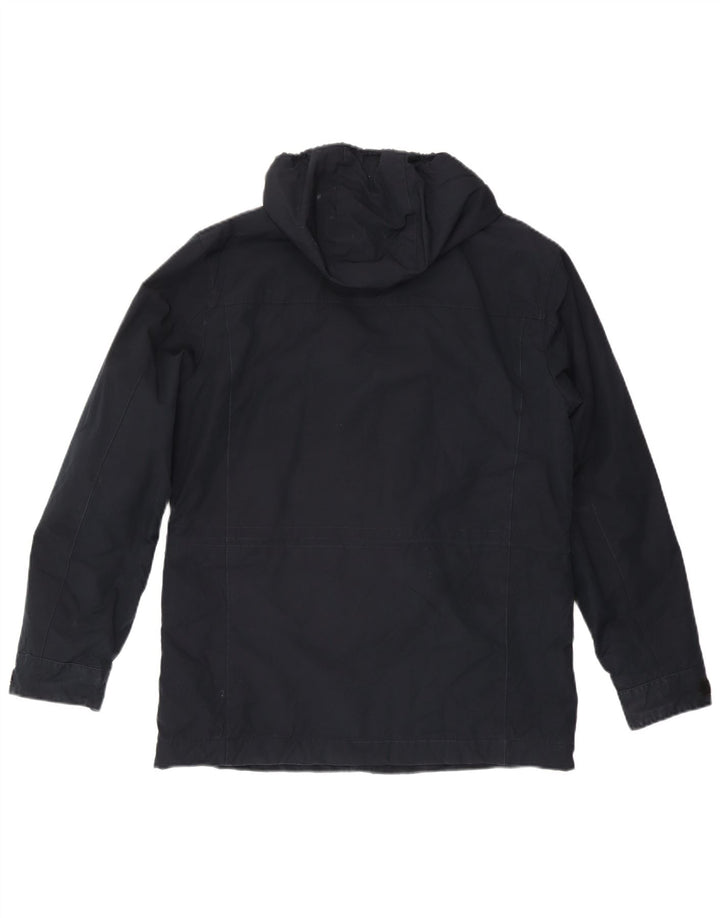 Marks & Spencer Mens Hooded Utility Jacket UK 38 Medium Navy Blue Cotton