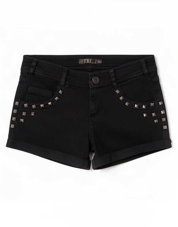 Pantaloncini di jeans Trafaluc da donna Zara EU 36 XS W26 cotone nero