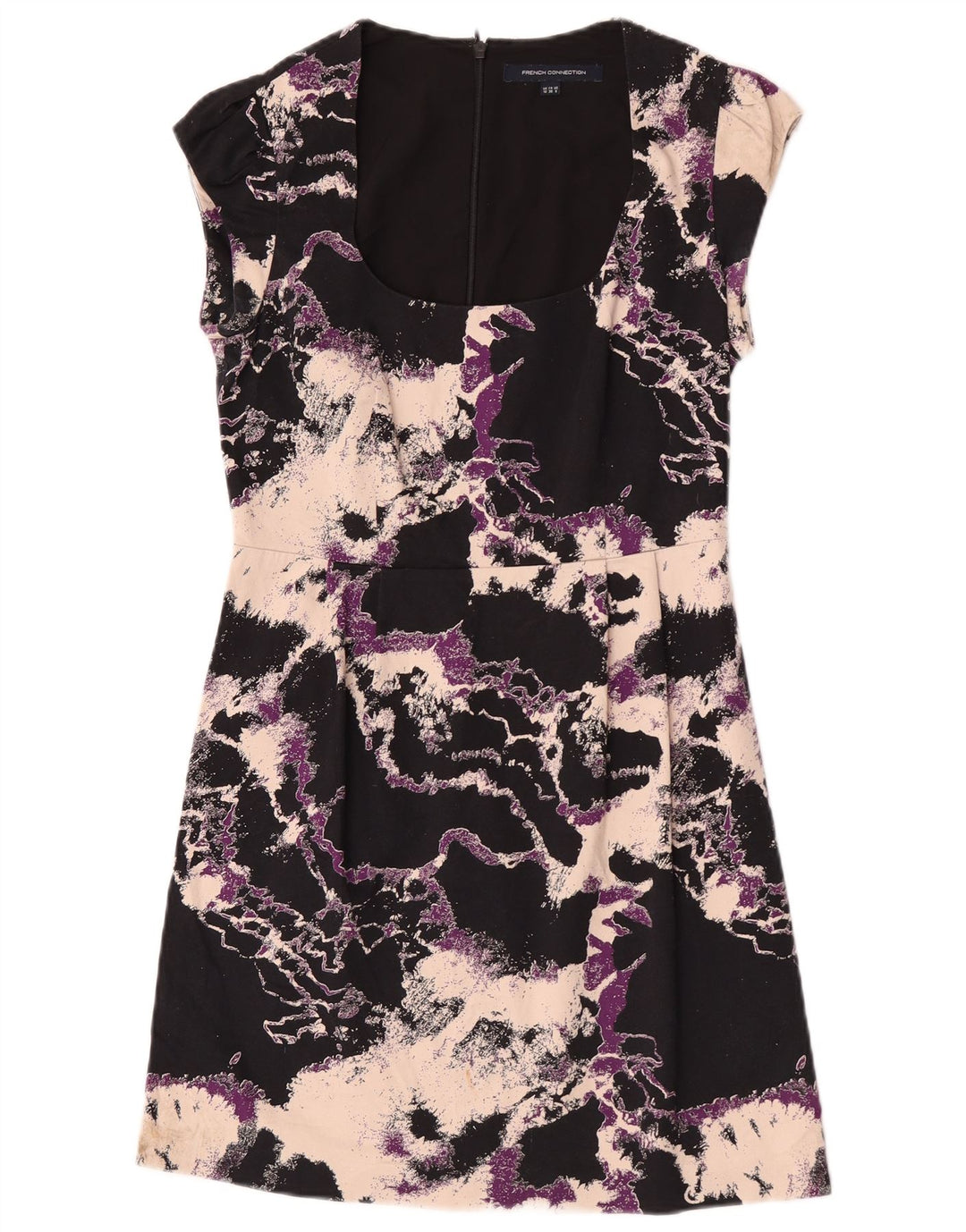 French Connection Womens A-Line Dress UK 10 Small Navy Blue