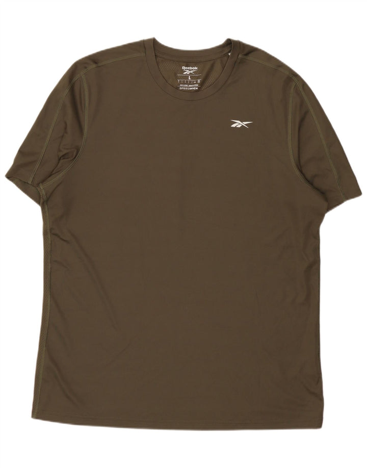 Tricou pentru bărbați Reebok Top Large Kaki Poliester
