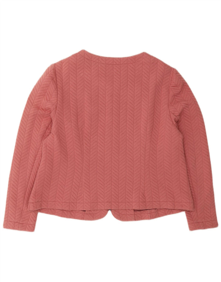 Giacca blazer con zip intera da donna Marks & Spencer UK 20 2XL poliestere rosa