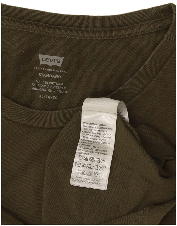 Levi's Mens Standard T-Shirt Top XL Khaki Cotton