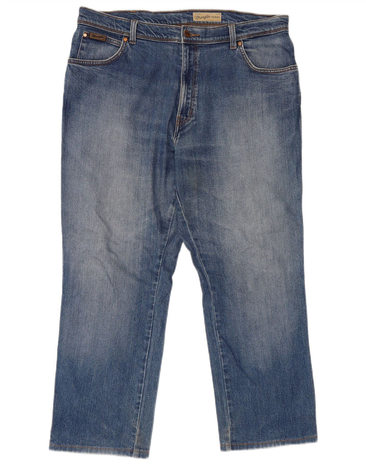 Wrangler Mens Texas Straight Jeans W38 L27 Blue Cotton