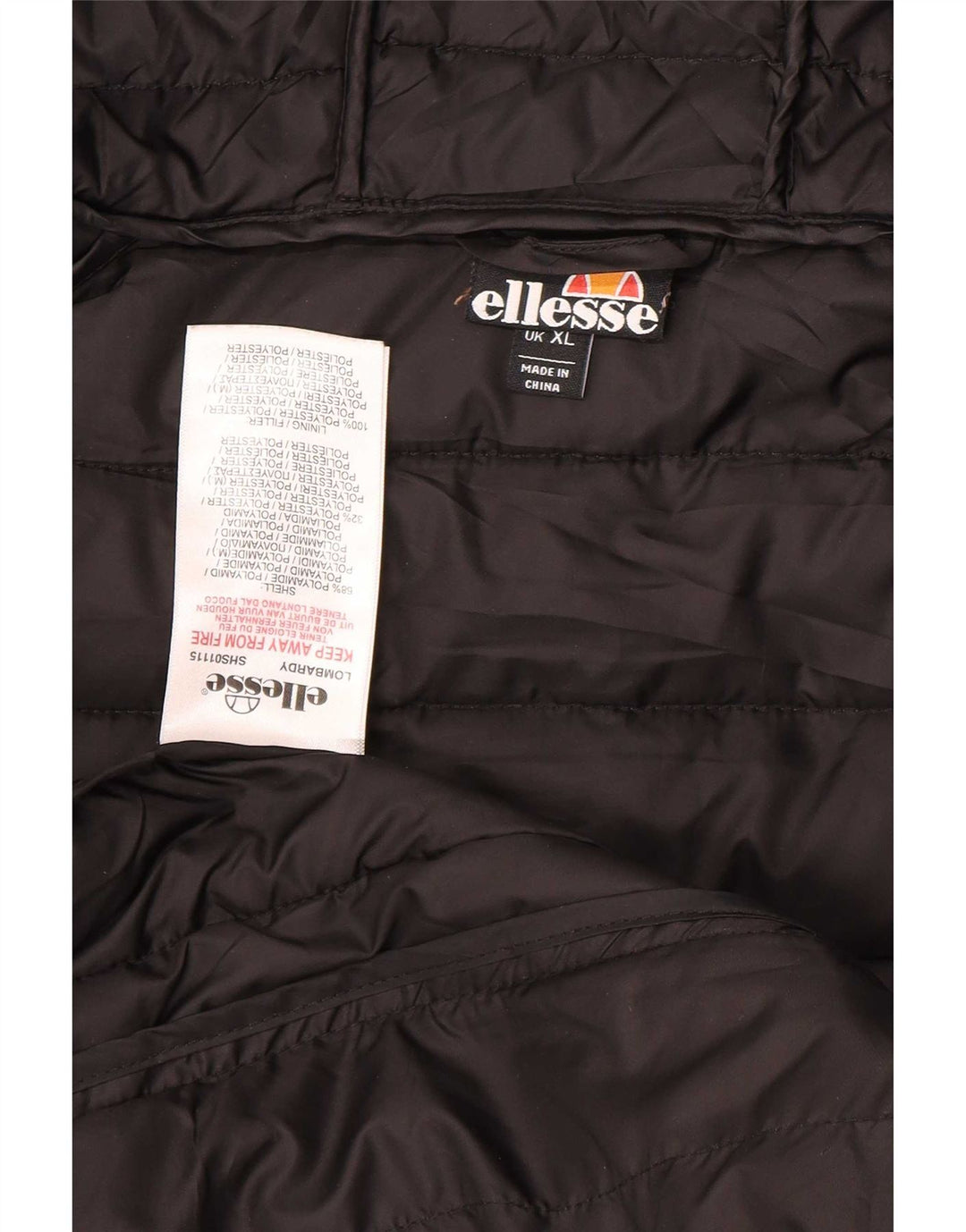 Ellesse Herren-Jacke mit Kapuze, gepolstert, UK 42, XL, Grau, Polyamid