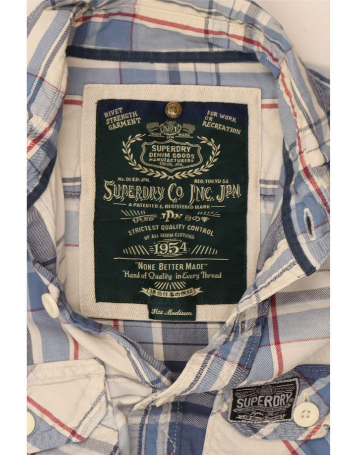 Superdry Flanelskjorte til mænd mellemblå ternet