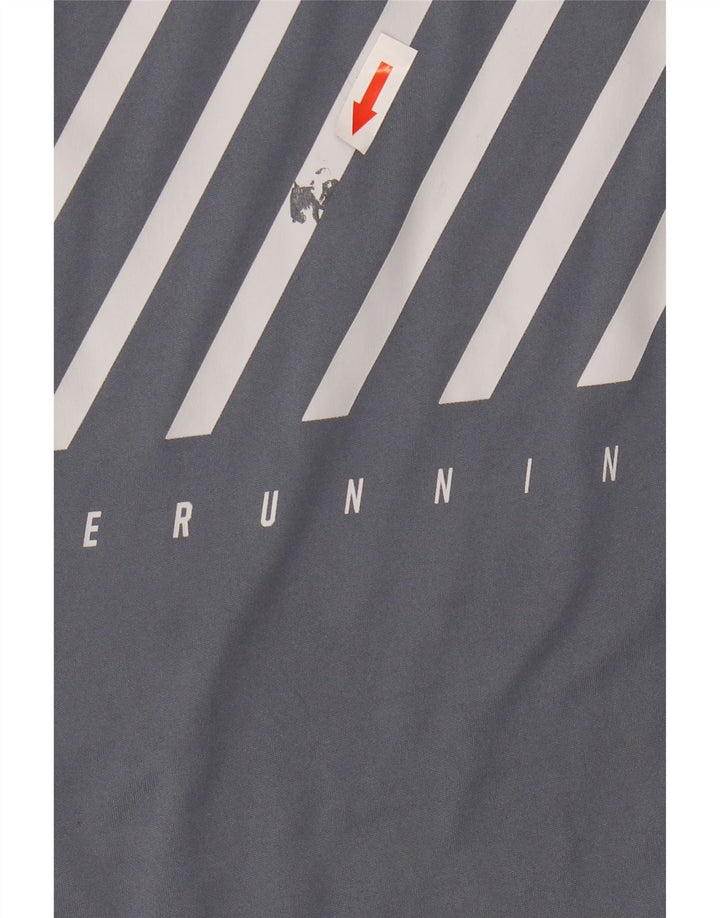 Nike Mens Dri Fit Graphic T-Shirt Top XL Grey Striped Polyester