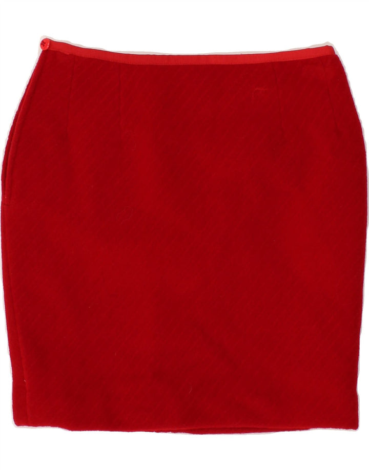 VINTAGE Womens Pencil Skirt W28 Medium Red Vintage Vintage and Second-Hand Vintage from Messina Hembry 