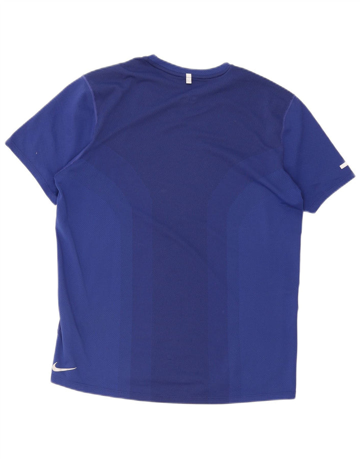 Nike Mens Dri Fit Graphic T-Shirt Top Medium Blue Polyester