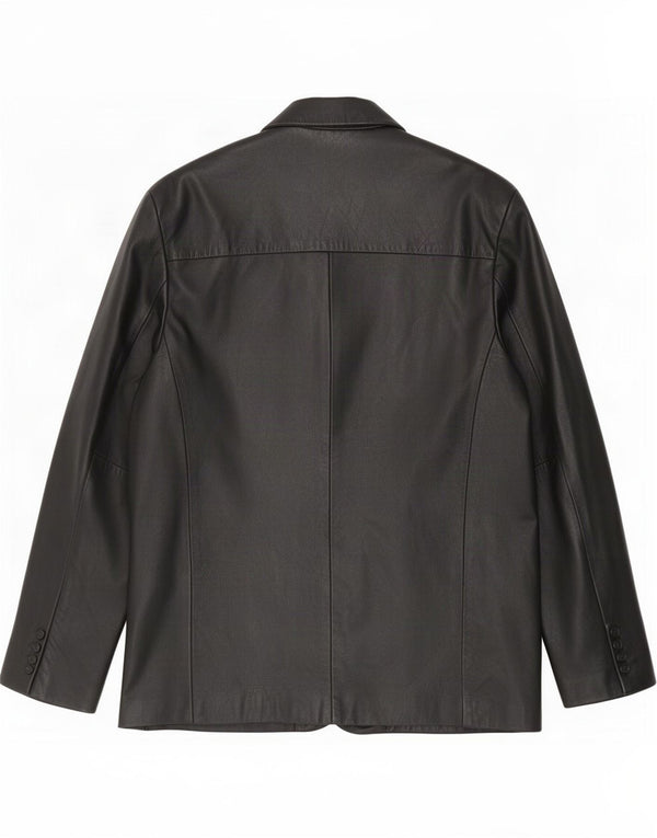MDK Jachetă din piele cu 3 nasturi pentru bărbați UK 38 Medium Black