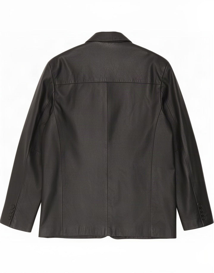 MDK Jachetă din piele cu 3 nasturi pentru bărbați UK 38 Medium Black