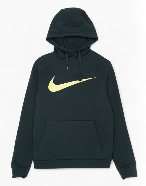 Nike Mens Dri Fit grafikus kapucnis pulóver kis zöld pamut