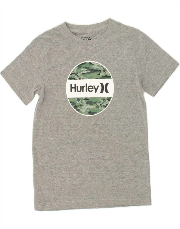 HURLEY Boys Graphic T-Shirt Top 10-11 Years Medium  Grey Vintage Hurley and Second-Hand Hurley from Messina Hembry 