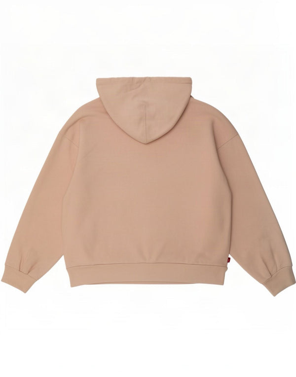 Maglione oversize con cappuccio da donna Levi's UK 10 piccolo cotone rosa