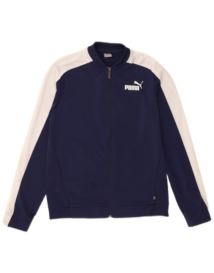 Puma Træningsdragt Topjakke til drenge 13-14 år Marineblå Colourblock Polyester