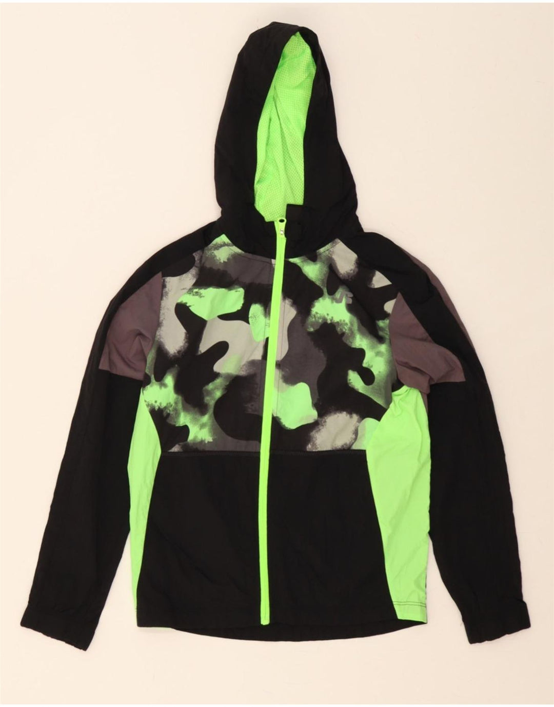 RUSSELL ATHLETIC Boys Rain Jacket 10-11 Years Large Multicoloured Vintage Russell Athletic and Second-Hand Russell Athletic from Messina Hembry 