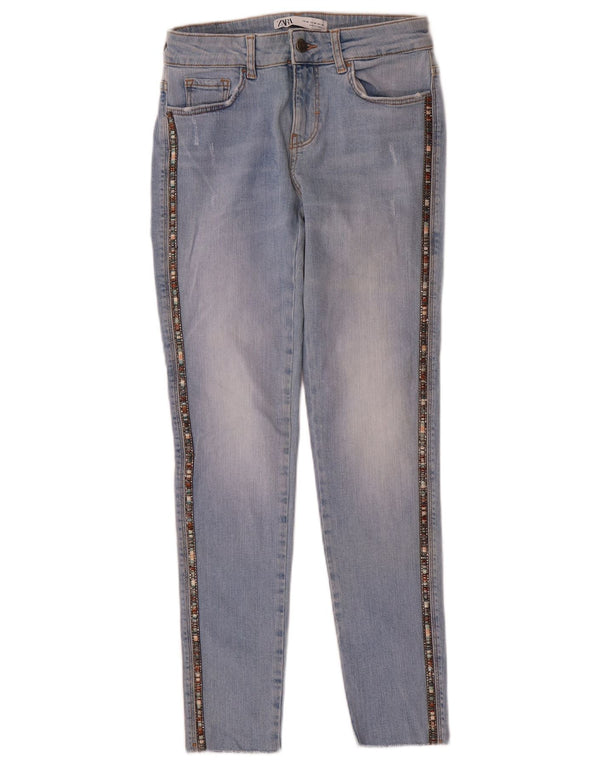 Zara Womens Skinny Jeans EU 38 Small W28 L27 Blue Cotton