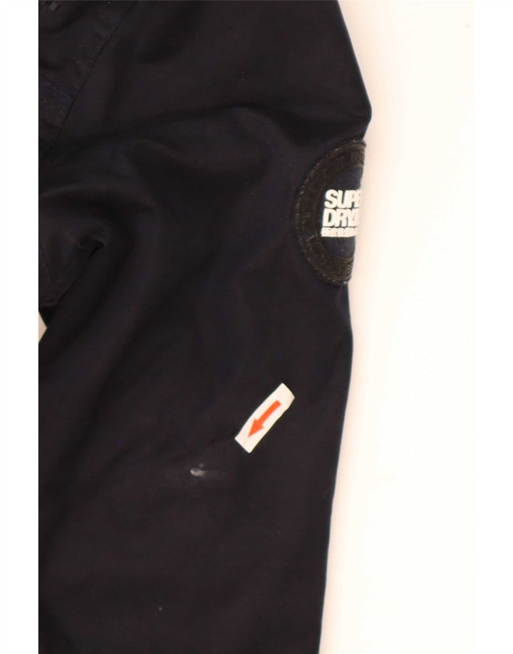 Superdry Damen Windparka Hooded Windjacke UK 14 Medium Marineblau