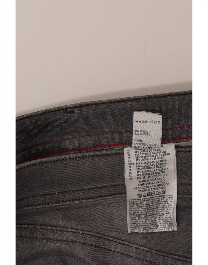 Diesel Mens Straight Jeans W30 L30 Grey Cotton