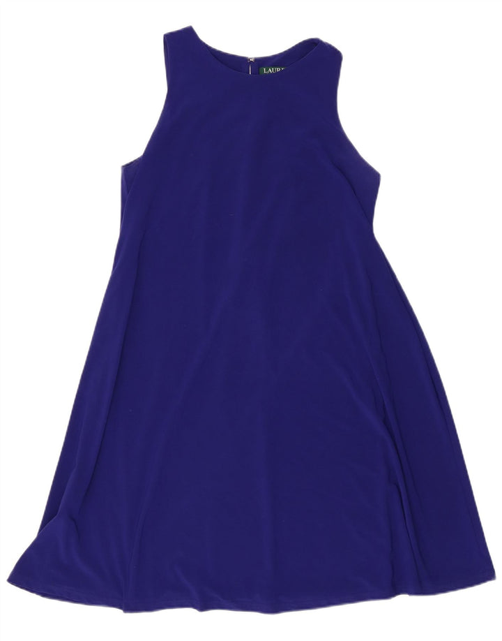 Ärmelloses Zeltkleid für Damen von Ralph Lauren, US 6, Mittelblau, Polyester