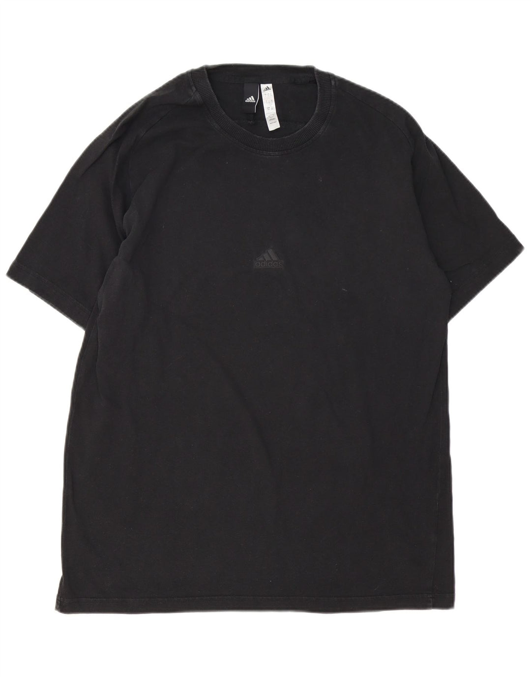 ADIDAS Mens T-Shirt Top Large Black Cotton