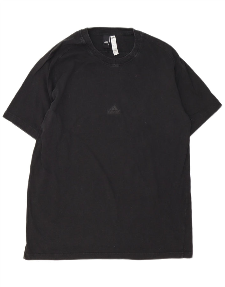 ADIDAS Mens T-Shirt Top Large Black Cotton